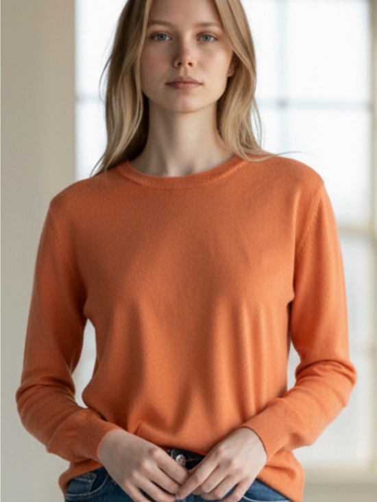 BE COOL Sweaters - BE COOL Women's Peach Crewneck Cowl Sweater